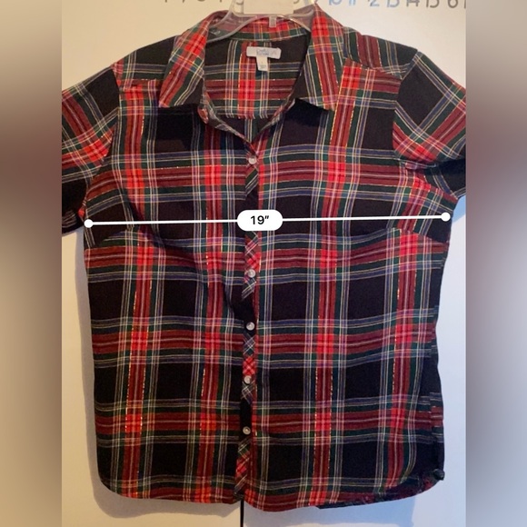 EUC Croft & Barrow Tartan Button Down - Picture 2 of 5